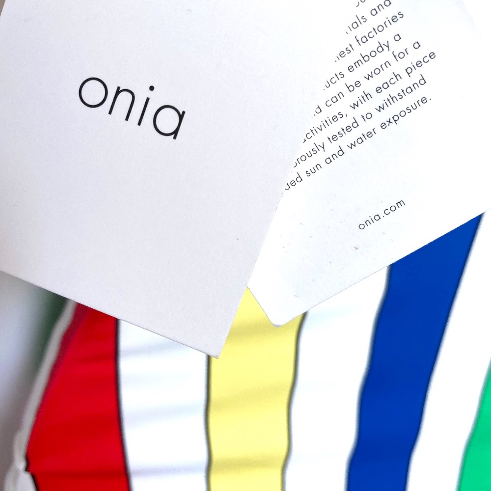 Onia Kelly One Piece Bold Rainbow Strip Swimsuit - Picture 4 of 8